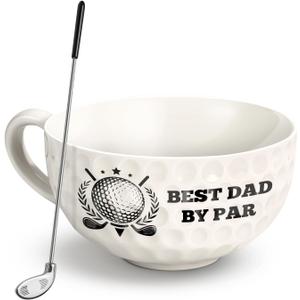 Funny Golfer Mug - Fathers Day Golf Gifts for Dad, Men, Husband, Unique Golf Gifts for Dad from Son Daughter, 16oz (Best Dad by Par)