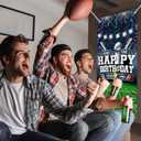 Football Happy Birthday Door Backdrop Banner American Football Victory Celebration Theme Door Decor for Football Fan Men Boys Girls Birthday Party Decorations Supplies 35.4x72.8in-BECKTEN