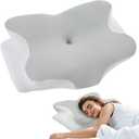 Cervical Neck Pillow, Butterfly Support Pillow for Neck Pain,Ergonomic Contour & Elevated Side Wings for Targeted Neck Support for Back & Side Sleepers, Relieves Neck & Shoulder Pain