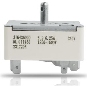 316436000 316021500 Surface Burner Control Switch Fits Frigidaire 6 Inch Range Surface Element Control Switch Replacement Replace Model: 1155394, EA1145039, PS1145039, AH1145039, AP3890378
