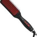 REVLON SmoothStay XL Hair Straightener, Heated Straightening Brush with Coconut Oil Infused Ceramic Plates, Long-Lasting Sleek Results, Reduced Frizz & Static