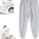 TPU Incontinence Pants,Washable Elastic Adjustable Patient Care Trousers,Adult Incontinence Leak-Proof Pants,Ideal for Bedridden Patients, Elderly, Mobility Impaired(Gray,L)