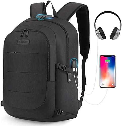 Tzowla Travel Laptop Backpack Water Resistant Anti-Theft Bag with USB Charging Port and Lock 15.6 Inch Computer Business Backpacks for Women Men Work College Gift,Casual Daypack
