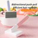 6.5" Wide Pet Hair Remover Brush - Effortlessly Lift Embedded Fur from Sofa, Car, Carpet! Reusable & Washable Cat/Dog Hair Cleaner, Detachable for Deep Clean, Eco-Friendly - Gentle on Fabric (Pink)