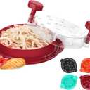 Chicken Shredder Tool Twist: 2025 Pro Food-Grade Visible Meat Shredder with Strong Anti-Slip Base, Ergonomic Handle, Chicken Breast Shredder, Suitable for Pork Beef Chicken (Red)