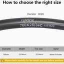 2-PCS 700C Heavy Duty Bike Tubes 700x25C/26C/28C/32C/34C AV4825/34-622 700C Bicycle Inner Tubes Compatible with 700x25C 700x26C 700x27C 700x28C 700x30C 700x32C 700x34C Bike Tire Tubes Schrader Valve