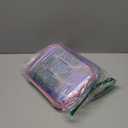 Hoolerry 3 Pcs Clear Hard Zipper Case Hard Plastic Zipper Pouch Makeup Bag Portable Travel Organizer for Cosmetics, Office Supplies, Documents & Toiletries(Laser, M)