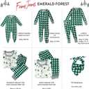 HonestBaby Family Matching Holiday Pajamas 100% Organic Cotton for Men, Women, Kids, Toddlers, Baby Boys, Girls, Unisex, Pets (Green)