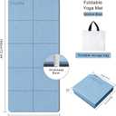 Foldable Extra Wide Yoga Mat 72"x31.5"x8mm, Double-Sided Non Slip w/Bag