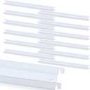 Patelai 12 Pcs Lateral Front to Back File Bar Rails Hanging File Cabinet Rails Stainless Steel Drawer Inserts for Sides Letter Size Folders Office Home, White 15.76 Inches Long