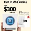 Genie S 2.5K HD Indoor Security Camera with No Monthly Fee, 64GB Built-in Storage2-Way Audio, Privacy Protection, Motion Tracking for Baby & Pet, 350 Pan & 135 Tilt, Compatible with Alexa