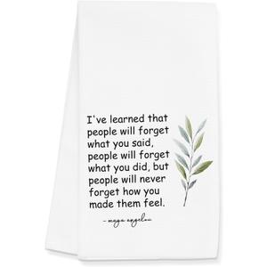 Hostess Towels Gifts for Women, Inspirational Quote Towels for Kitchen Bathroom Decor (16x24 inches)