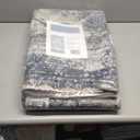 GLN Rugs Vintage Collection - Machine Washable Area Rug, Vintage Washable, Non Slip, Low Pile Rug, Living Room, Bedroom, Bathroom Rug - Easy Clean (5'3"x7'5" Navy Blue and Gray)