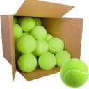GKK 27 Pack Tennis Balls,Training Tennis Ball Pressure-less Practising Bulk Tennis Balls for Youth/Beginners/Pet Dogs High Altitude Playing Balls (yellow)