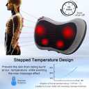 Papillon Shiatsu Back Massager with Heat, Mothers Day Gifts for Mom, Wife, Women & Her,Deep Tissue Massage Pillow for Neck,Shoulder,Foot & Lower Back Pain Relief,Gifts for Women,Her, Dad, Men (Gray)