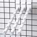 Oudain 5 Pack 6 Ball Gridwall Waterfall Hooks, Metal Gridwall Accessories Grid Wall Waterfall Faceout Square Tubing Display Hooks Hangers for Home Shop Retail Clothing Display (White)