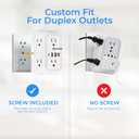 Surge Protector Outlet Extender, 6 Outlets & 4 USB Ports with Fast Charging Type C PD 20W, Night Light, 3-Sided Power Strip, Multi Plug Wall Charger for Home, Office, Travel, Cruise Ship