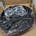 ARTLINE Round Plant Stand with Lockable Wheels, Heavy Duty for Indoor Outdoor, Large Rolling Dolly Planter Caddy on Casters to Carry Potted Flower Pot, Round Metal Tray NO Holes, Black (16", Black 2 Pack)