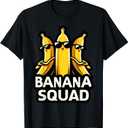 Banana Squad Funny Fruit Banana Lover Team Banana Crew T-Shirt, M, Black