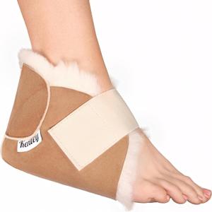 Heel Protectors for Pressure Sores One Size - 100% Medical Sheepskin - Heel Protectors for Bed Sores - Soft Lambs Wool Foot Pillows - Cushion Pads for Ulcer Sore Prevention - 1 Sheep Skin Protector (Medium)
