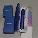 Aquasonic Vibe Series Ultra-Whitening Toothbrush  ADA Accepted Electric Toothbrush - 8 Brush Heads & Travel Case  40,000 VPM Motor & Wireless Charging - 4 Modes w Smart Timer  Sapphire Blue