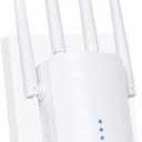 2025 WiFi Extender Signal Booster for Home,AC1200Mbps Dual Band (5GHz/2.4GHz), Covers up to 10000 Sq.ft,Easy to Set Repeater Wireless with Ethernet Port (White)