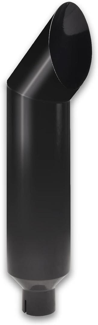 5 Inch Inlet 8 Inch Outlet Gloss Black Stainless Steel Miter Angle Cut Diesel Smoker Exhaust Stack Tip Diesel Exhaust Tip(Stack Smokers 5" ID Inlet 36" Long)