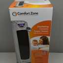 Comfort Zone 1500W Oscillating Ceramic Tower Space Heater  Portable Electric Heater, Digital Display, Remote Control, 80 Oscillation & 12H Timer  Tip-Over & Overheat Protection for Home & Bedroom