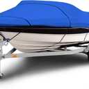 Budge B-1200-X3 1200 Denier V-Hull Bass Boat Cover Blue 16'-18' Long (Beam Width Up to 90") Waterproof, Heavy Duty, UV Resistant
