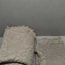 2 PCs Dark Wheat Ruffled Quilt Queen Size (90"x98"), Stonewashed Cotton Quilt Set, Soft Lightweight Crinkled Bedspread Coverlet Queen Shabby Farmhouse Chic Bedspreads Bedding Set with 1 Pillow Shams