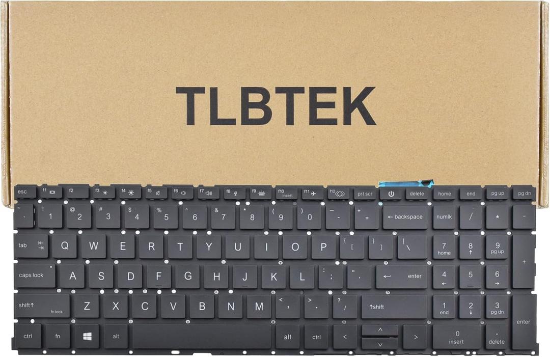 TLBTEK Backlight Keyboard Replacement Compatible with HP ProBook 450 G8 455 G8 650 G8.ZBook Power G7,ZHAN 66 Pro 15 G4 Laptop with Backlight