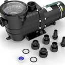 Seeutek 2.0 HP Pool Pump Above Ground and Inground,6800 GPH Powerful Self Primming Swimming Pool Pumps with Strainer Filter Basket,Upgraded 110V/220V Dual Voltage,1500W 60HZ Silent Operation.