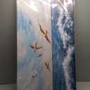 Belmrxne Ocean Wall Decor Blue and Tan Canvas Painting Cool Artwork for Living Room Bedroom Dining Room Office Home Decor 24x48 inch