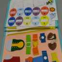 Teefrye Toddler Busy Board Montessori Toys for Toddlers 1-3 Year Old Educational Activity Book Board Sensory Travel Toys Ages 3-5 Preschool Learning Fine Motor Skills Toy Quiet Book Gift for Kids (Pink)