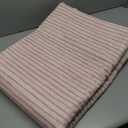 Wonnitar Washable Striped Living Room Area Rug 5x7, Non-Slip Berber Stripe Pink Area Rugs for Bedroom Girls, Low Pile Soft Large Throw Carpet for Kids Nursery Room (Pink,5' x 7')