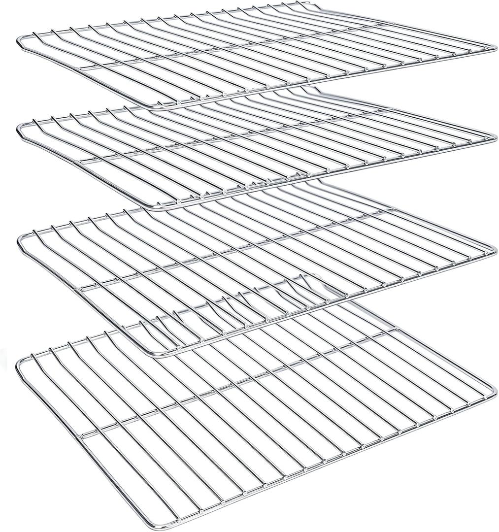 Hisencn Stainless Steels Cooking Grate for Masterbuilt Electric Smoker 30 Inch, 4 Pack 14.6" x 12.2" Grill Grate for Masterbuilt MB20071117 Smoker Grates Replacement Parts