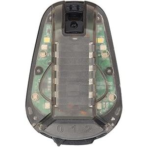 Helmet Survival Beacon Light Helmet Strobe Light Survival Safety IR Flashlight Waterproof Signal Light with Tape D, Gray Black