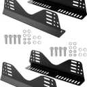 Side Mount Brackets for Bucket Race Seats: Universal Racing Seat Bracket (Black Set of 2)