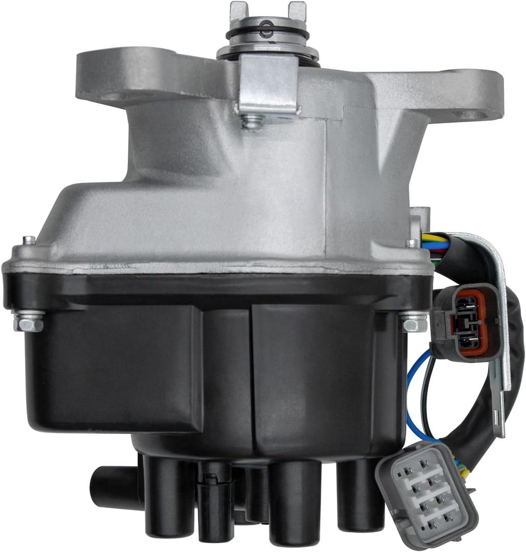 Ignition Distributor with Cap and Rotor Compatible with Honda Accord Prelude 1992 1993 1994 1995 L4 2.2L, Replacement for TD-59U TD-52U