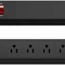 10 inch Rack PDU-1U (4 Rear Outlets),10" inch Rack Power Strip with Protection (125V/15A 6ft Cable),Rack Mount Power Distribution Unit for 10" Mini Server Rack Accessories,Network Cabinets/Rack/Self