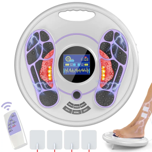 EMS Foot Massager for Neuropathy,Foot Stimulator for Neuropathy Feet Electric Foot Massager for Circulation and Pain Relief with 4 TENS Unit Muscle Stimulator Pads-Health Expert Electronic Stimulator