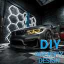 31Lights LED Hexagon Honeycomb Lights,7-Hex Honeycomb Lights 48800Lumens Hexagon DIY Super Bright Car Detailing Ceiling 488W LED Shop Light for Warehouse Workshop Gym Basement