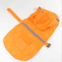NACOCO Large Dog Raincoat Adjustable Pet Waterproof Clothes Lightweight Rain Jacket Poncho Hoodies with Strip Reflective (L, Orange)