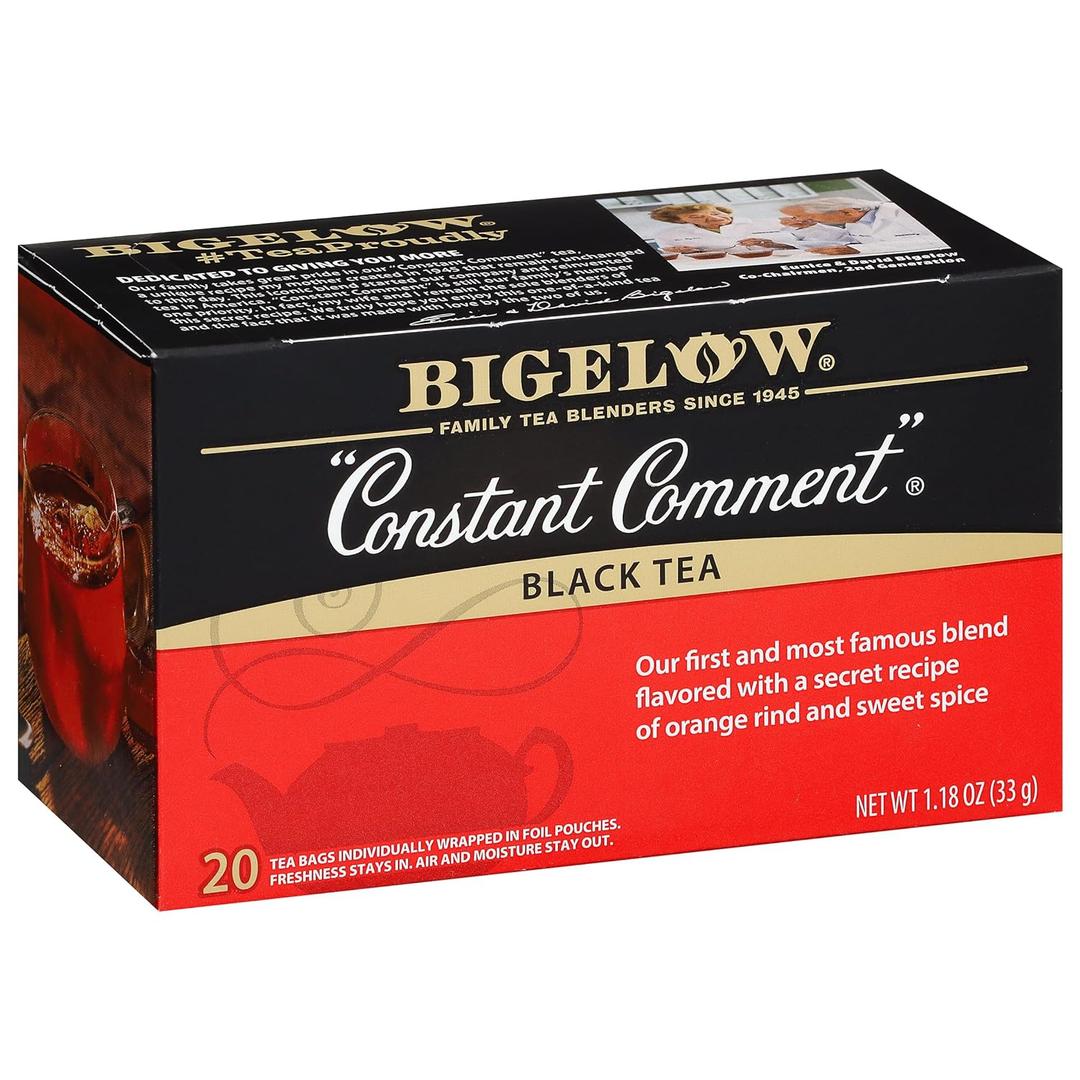 Bigelow Constant Comment Caffeinated Black Tea Bags, 20 Count (Pack of 6) (EXP 04/30/29)