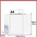 qiqee 50-Packs White Paper Gift Bags with Handles Bulk 12.6"x4.3"x10" Wide Large Size Party Favor Bags Multiple Uses
