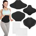 TrelaCo 6 Pcs Lipo Foam Board Set BBL Lumbar Molder AB Board Compression Abdominal Board Back Tummy Tuck Board Lumbar Supports (Black,White)