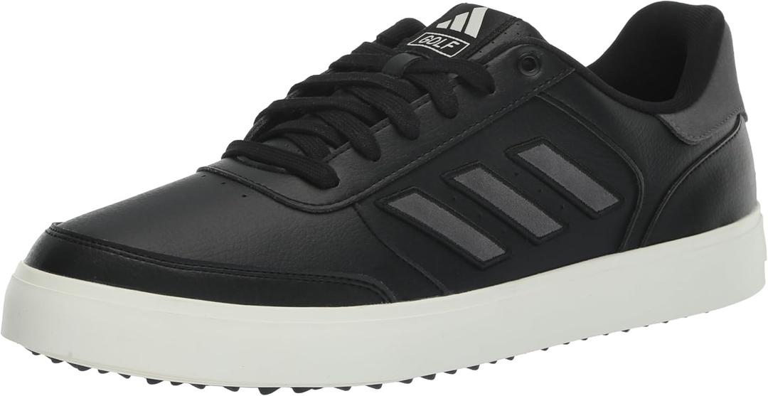 adidas Men's Retrocross 24 Spikeless Golf Shoes (M 9.5, W 10.5, Core Black/Grey Five/Off White)