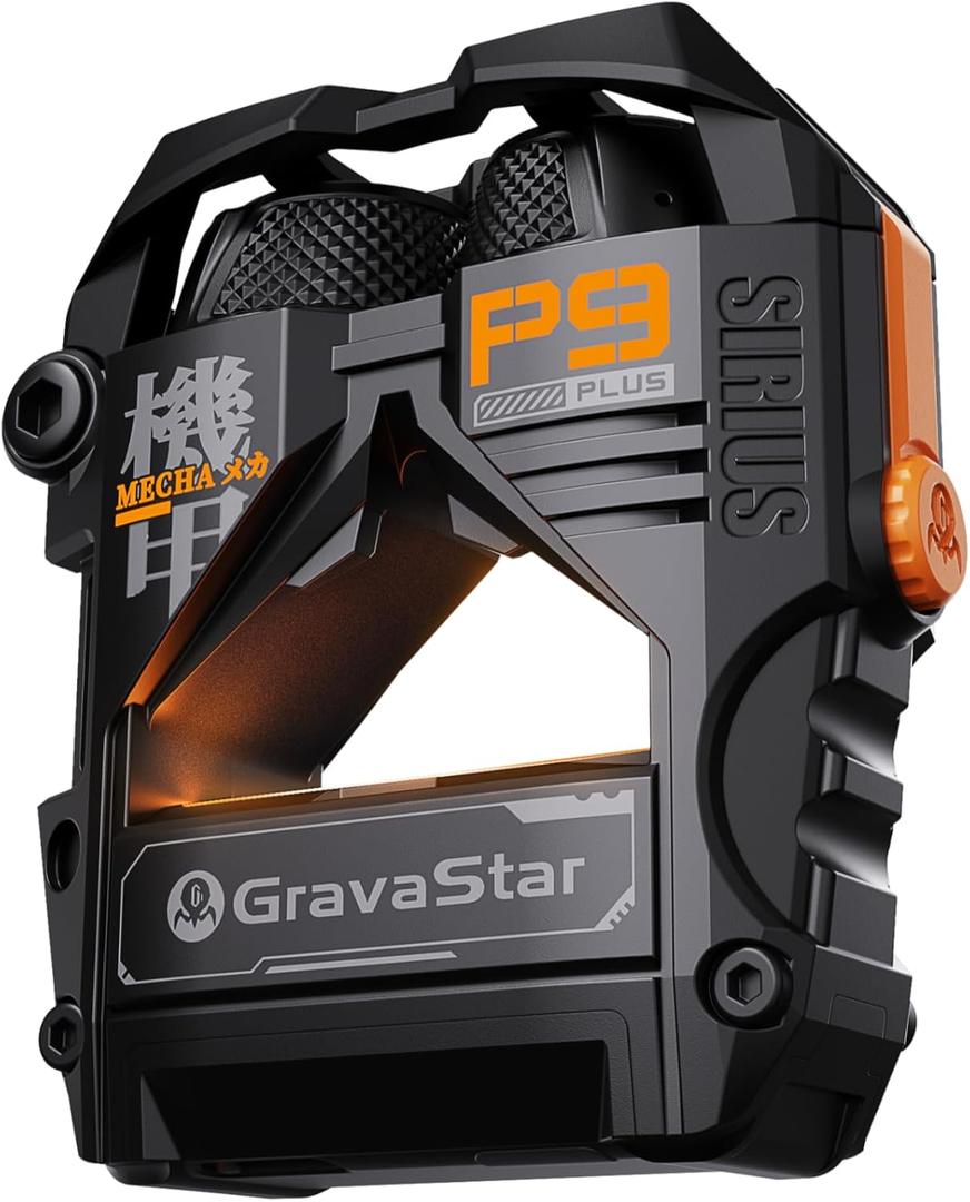 GravaStar Sirius Plus True Wireless Earbuds, Bluetooth 5.3 Active Noise Cancellation ANC Headphones, 28H Playtime, ENC Clear Call, Customization App, IPX4 for Sports/Work -Black