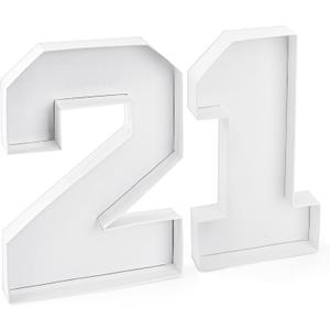 21 Set Cardboard Number for Charcuterie 10.2'' Fillable Tray Charcuterie Paper Box for 21th Birthday Anniversary Party Decorations Chocolate Candy Cupcake Container