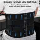 Back Brace for Women Men Lower Support Pain Lumbar Belt Sciatica Relief Products Posture Corrector Scoliosis Herniated Disc Work Pelvic Tilt Highest Rated Lumbowrap Spinal Stenosis Black Small